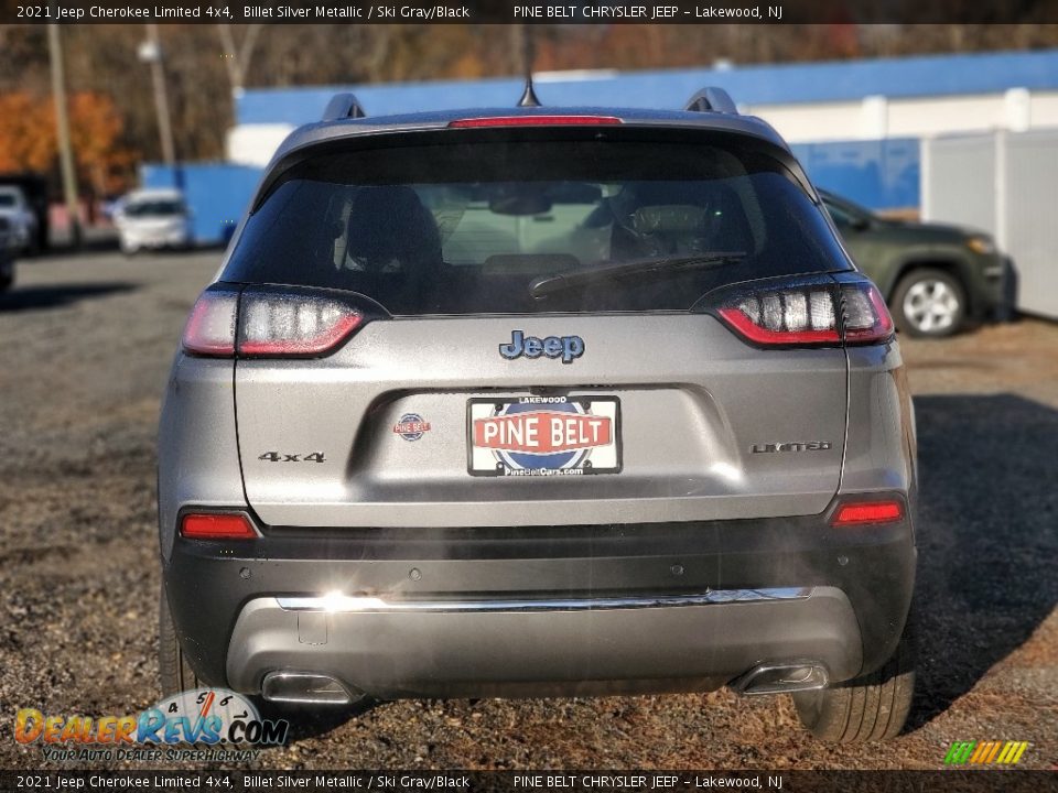 2021 Jeep Cherokee Limited 4x4 Billet Silver Metallic / Ski Gray/Black Photo #7