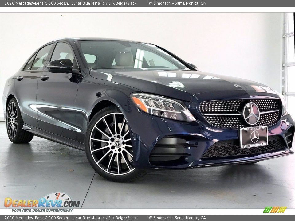 2020 Mercedes-Benz C 300 Sedan Lunar Blue Metallic / Silk Beige/Black Photo #12
