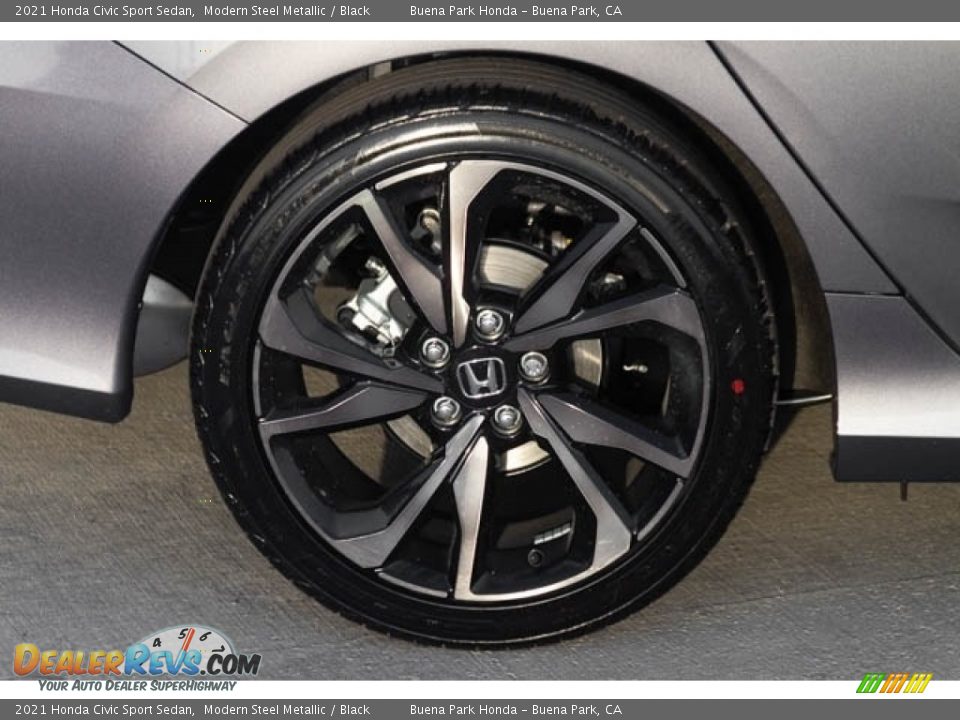 2021 Honda Civic Sport Sedan Modern Steel Metallic / Black Photo #11