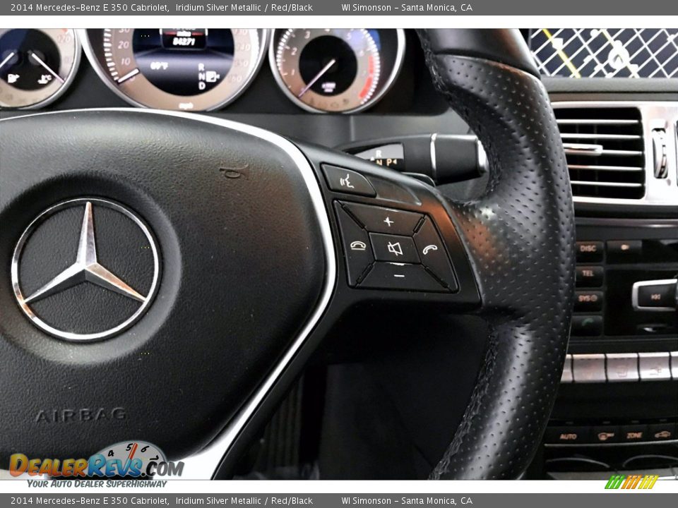 2014 Mercedes-Benz E 350 Cabriolet Iridium Silver Metallic / Red/Black Photo #22