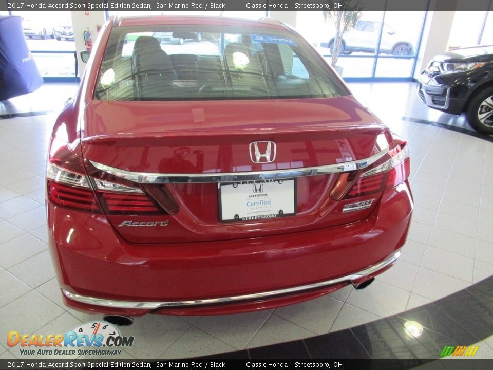 2017 Honda Accord Sport Special Edition Sedan San Marino Red / Black Photo #6