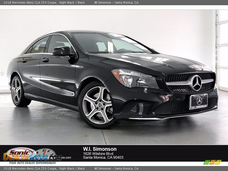 2018 Mercedes-Benz CLA 250 Coupe Night Black / Black Photo #1