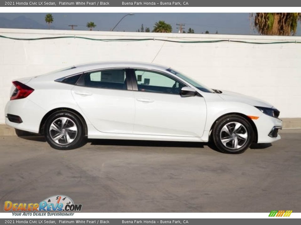 2021 Honda Civic LX Sedan Platinum White Pearl / Black Photo #5