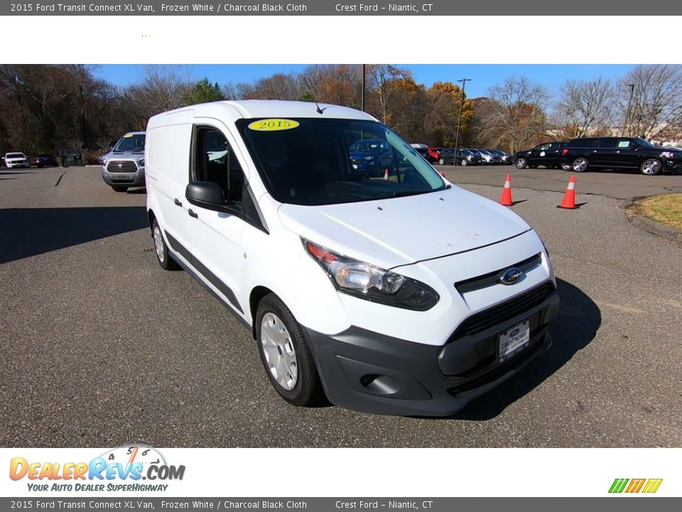 2015 Ford Transit Connect XL Van Frozen White / Charcoal Black Cloth Photo #1