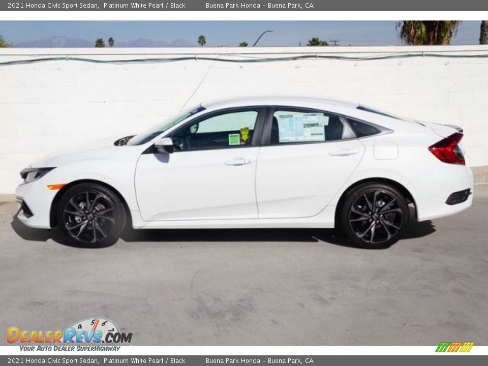 2021 Honda Civic Sport Sedan Platinum White Pearl / Black Photo #5
