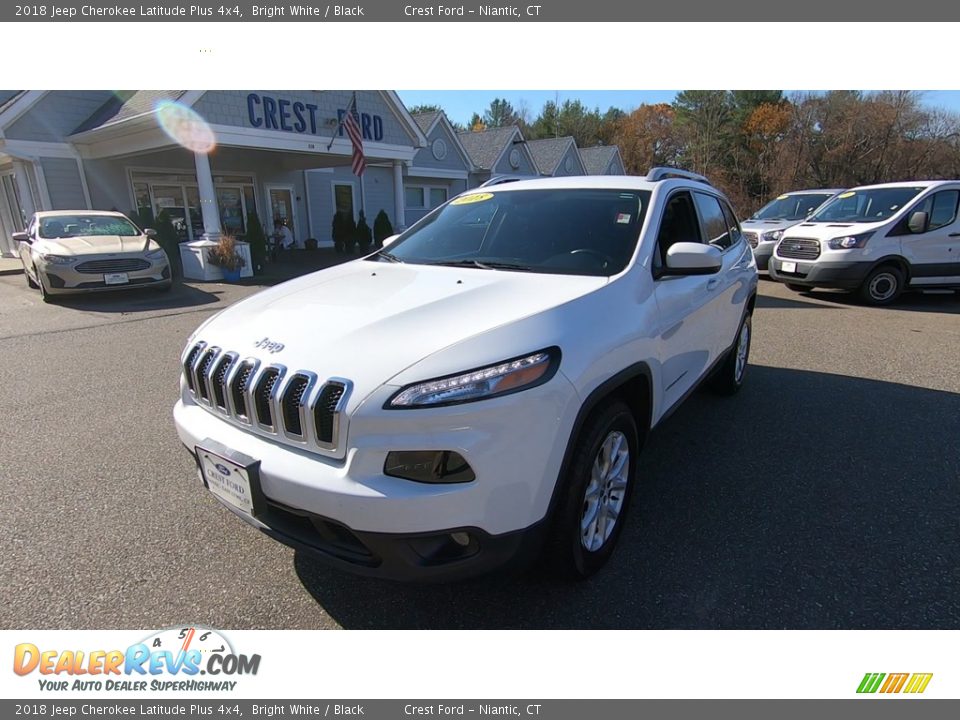 2018 Jeep Cherokee Latitude Plus 4x4 Bright White / Black Photo #3