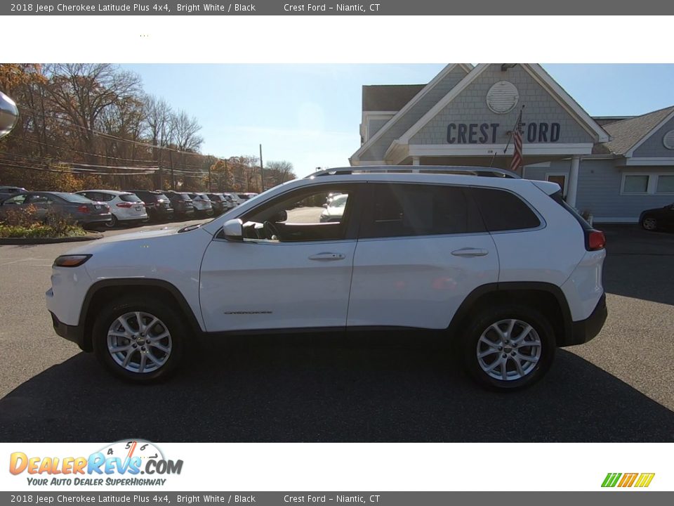 2018 Jeep Cherokee Latitude Plus 4x4 Bright White / Black Photo #4
