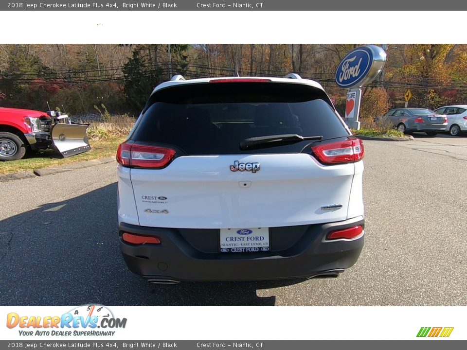 2018 Jeep Cherokee Latitude Plus 4x4 Bright White / Black Photo #6