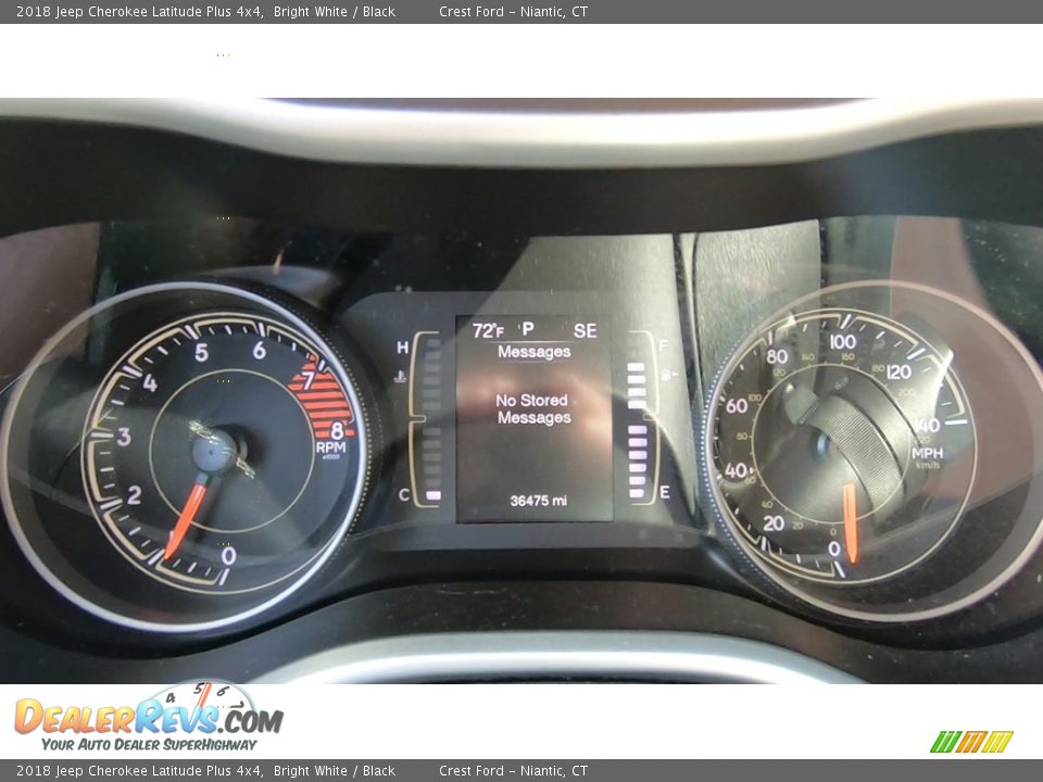 2018 Jeep Cherokee Latitude Plus 4x4 Bright White / Black Photo #12