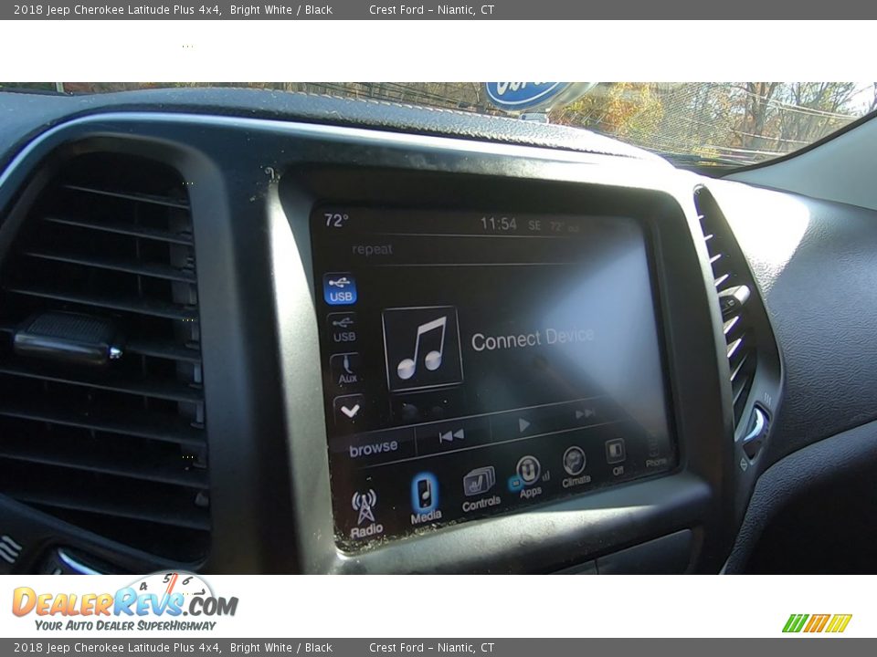 2018 Jeep Cherokee Latitude Plus 4x4 Bright White / Black Photo #13