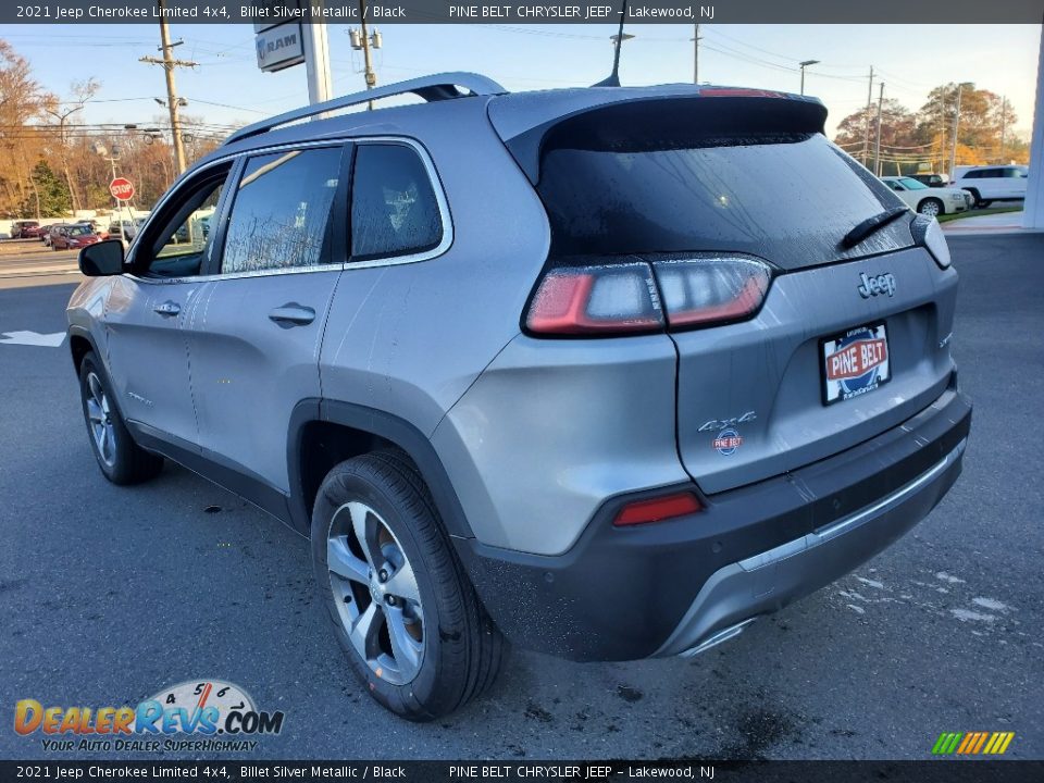 2021 Jeep Cherokee Limited 4x4 Billet Silver Metallic / Black Photo #6