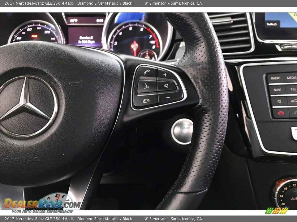 2017 Mercedes-Benz GLE 350 4Matic Diamond Silver Metallic / Black Photo #19