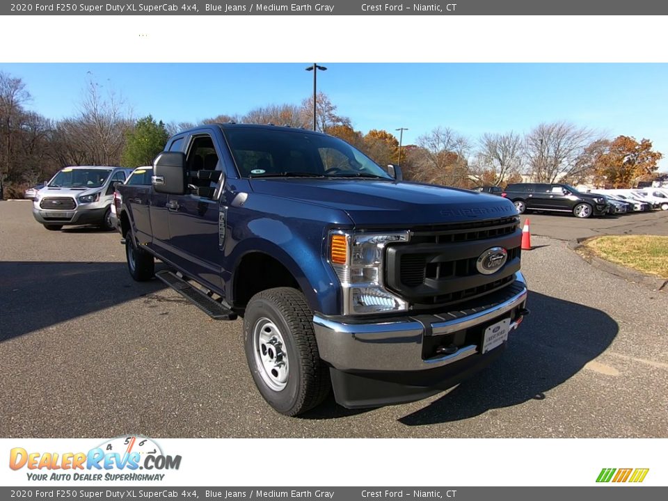 2020 Ford F250 Super Duty XL SuperCab 4x4 Blue Jeans / Medium Earth Gray Photo #1