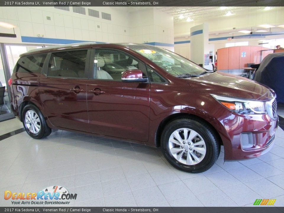 2017 Kia Sedona LX Venetian Red / Camel Beige Photo #3