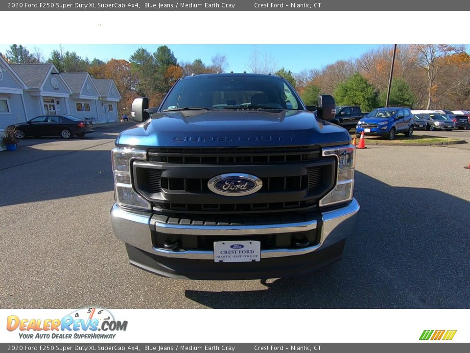 2020 Ford F250 Super Duty XL SuperCab 4x4 Blue Jeans / Medium Earth Gray Photo #2