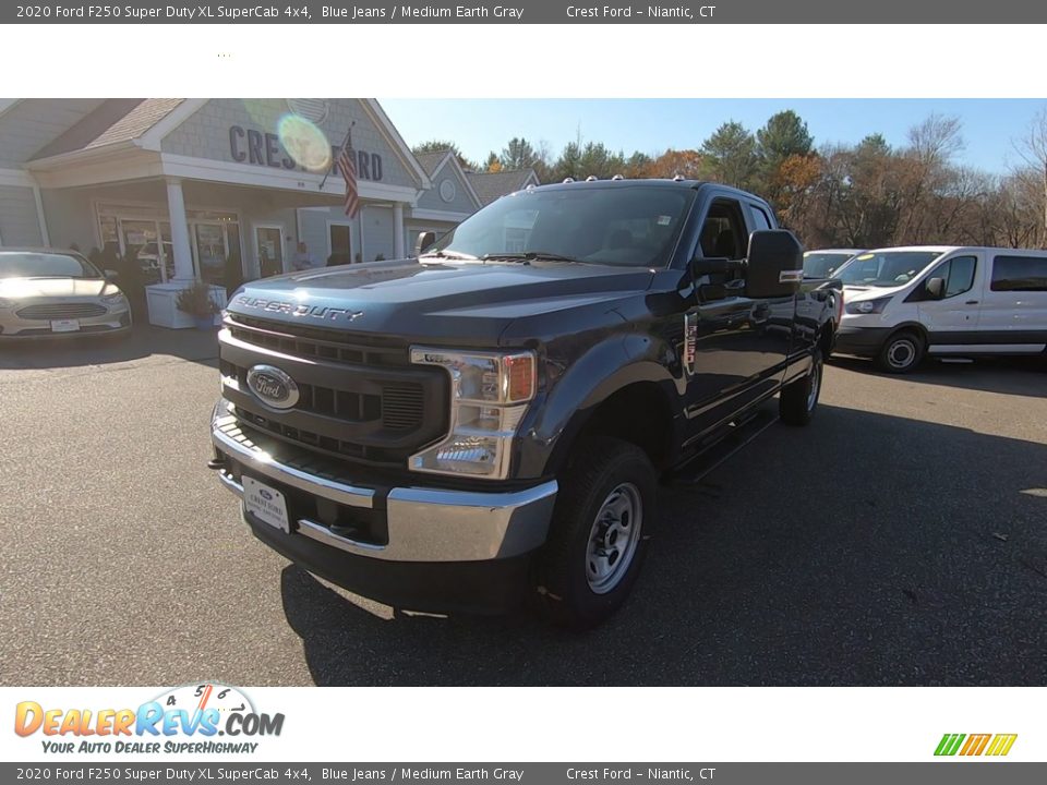 2020 Ford F250 Super Duty XL SuperCab 4x4 Blue Jeans / Medium Earth Gray Photo #3