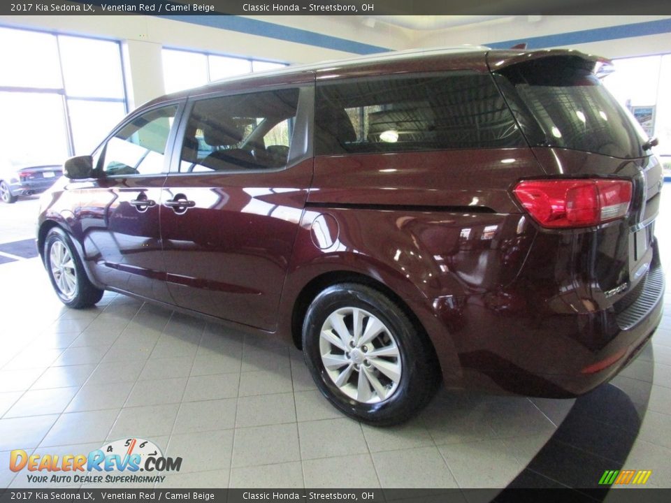 2017 Kia Sedona LX Venetian Red / Camel Beige Photo #7