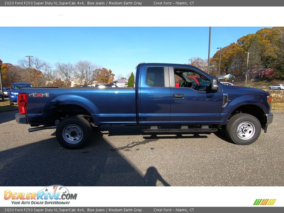 2020 Ford F250 Super Duty XL SuperCab 4x4 Blue Jeans / Medium Earth Gray Photo #8