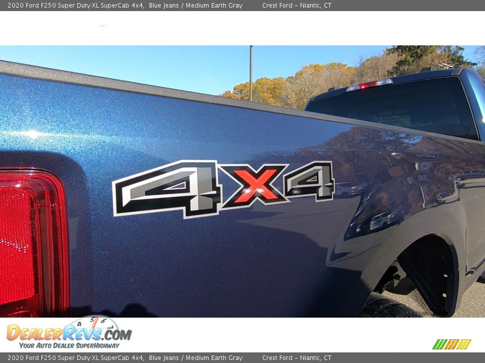 2020 Ford F250 Super Duty XL SuperCab 4x4 Blue Jeans / Medium Earth Gray Photo #9