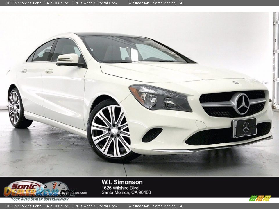 2017 Mercedes-Benz CLA 250 Coupe Cirrus White / Crystal Grey Photo #1