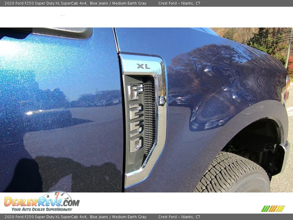 2020 Ford F250 Super Duty XL SuperCab 4x4 Blue Jeans / Medium Earth Gray Photo #25
