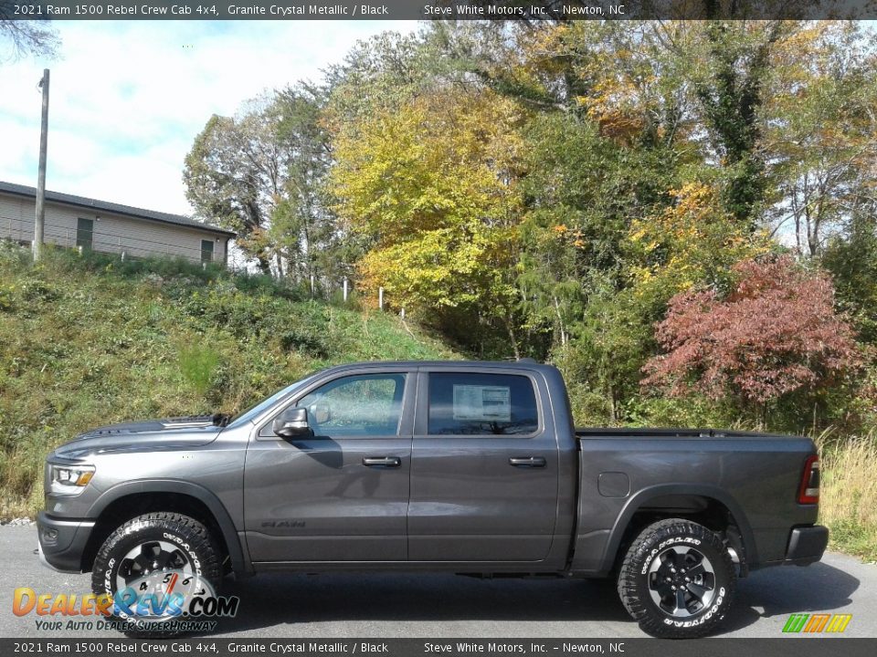 2021 Ram 1500 Rebel Crew Cab 4x4 Granite Crystal Metallic / Black Photo #1