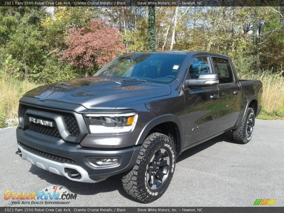 2021 Ram 1500 Rebel Crew Cab 4x4 Granite Crystal Metallic / Black Photo #2