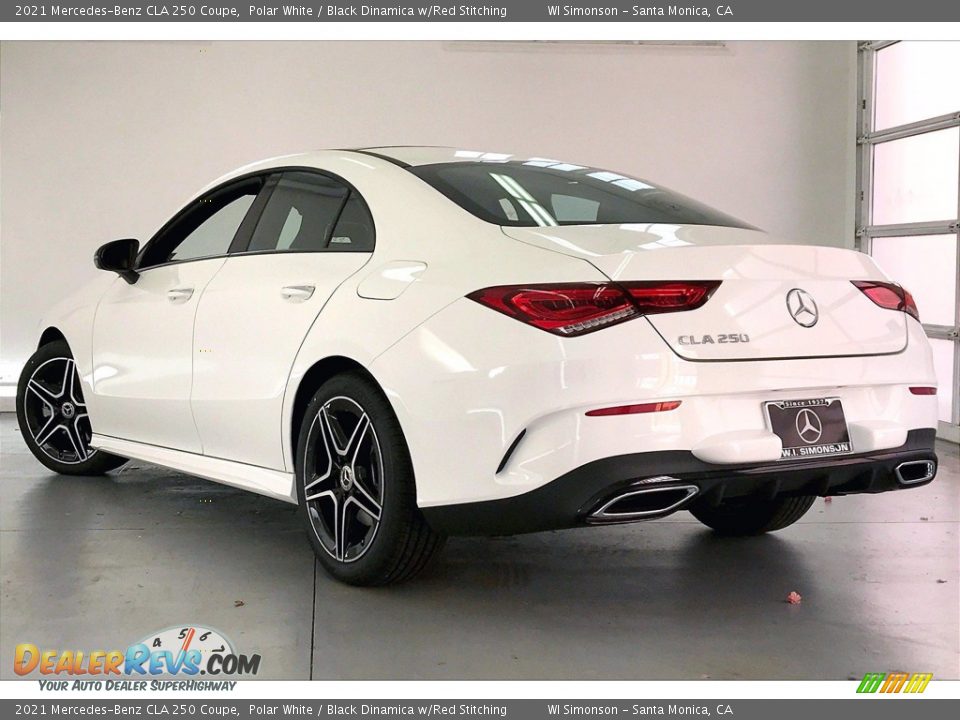 2021 Mercedes-Benz CLA 250 Coupe Polar White / Black Dinamica w/Red Stitching Photo #2