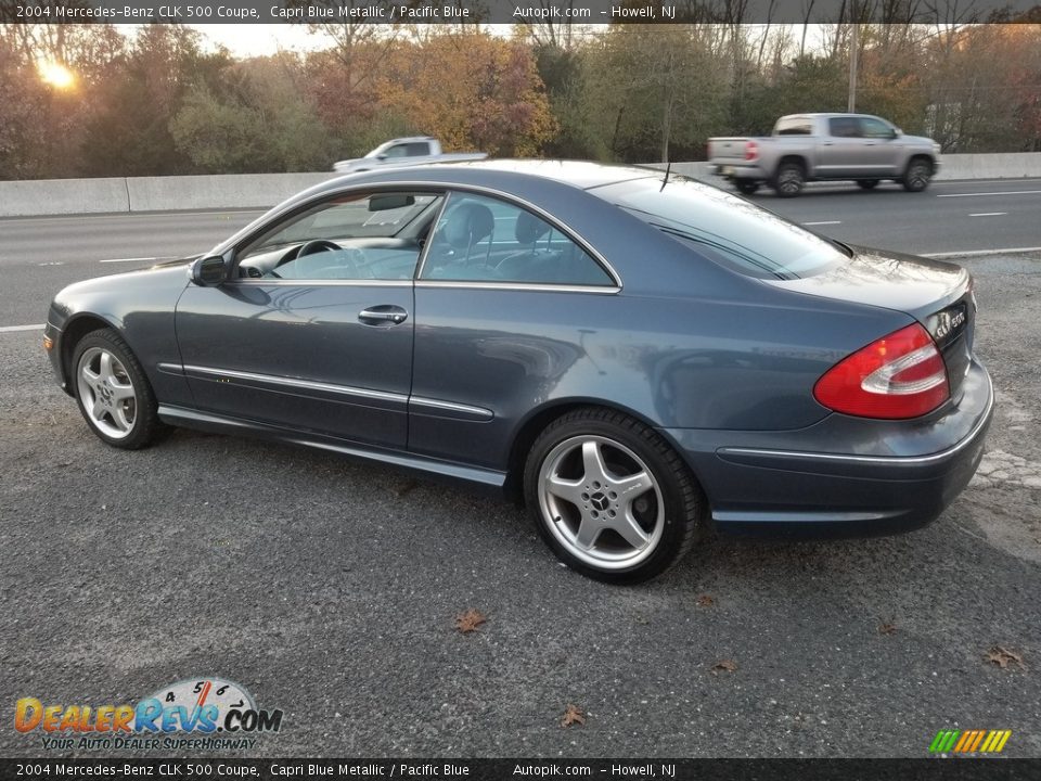 2004 Mercedes-Benz CLK 500 Coupe Capri Blue Metallic / Pacific Blue Photo #6