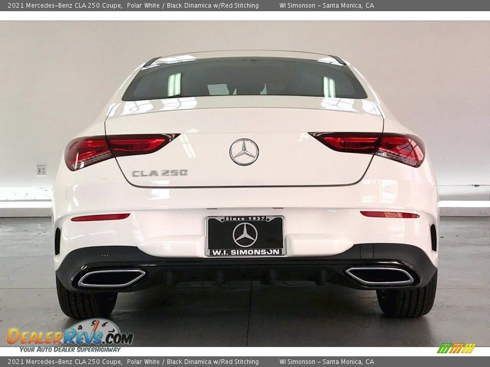 2021 Mercedes-Benz CLA 250 Coupe Polar White / Black Dinamica w/Red Stitching Photo #3
