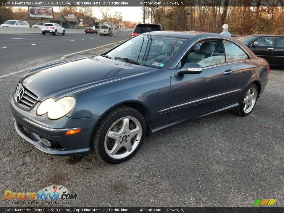 2004 Mercedes-Benz CLK 500 Coupe Capri Blue Metallic / Pacific Blue Photo #7