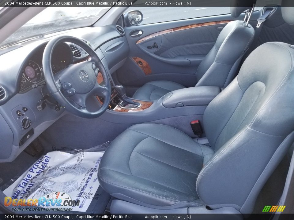 2004 Mercedes-Benz CLK 500 Coupe Capri Blue Metallic / Pacific Blue Photo #10