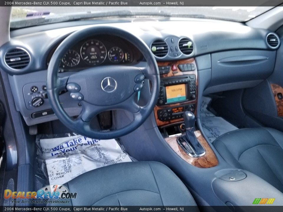 2004 Mercedes-Benz CLK 500 Coupe Capri Blue Metallic / Pacific Blue Photo #11