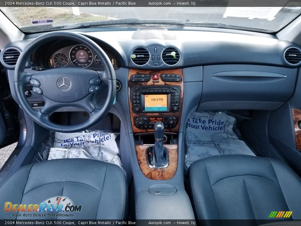 2004 Mercedes-Benz CLK 500 Coupe Capri Blue Metallic / Pacific Blue Photo #12