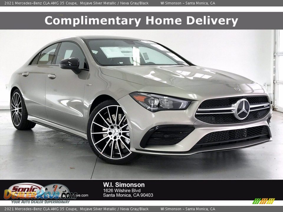 2021 Mercedes-Benz CLA AMG 35 Coupe Mojave Silver Metallic / Neva Gray/Black Photo #1