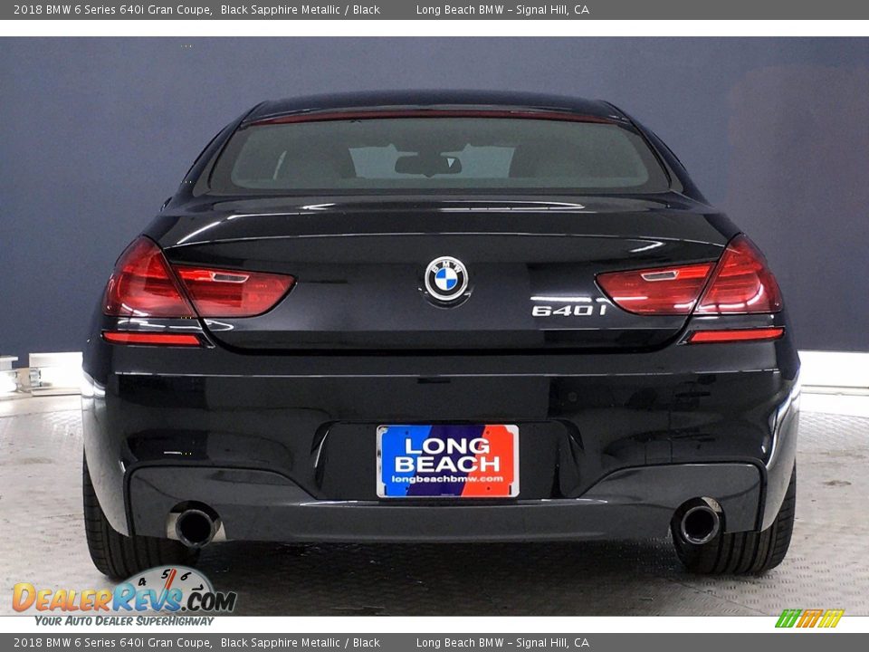 2018 BMW 6 Series 640i Gran Coupe Black Sapphire Metallic / Black Photo #3