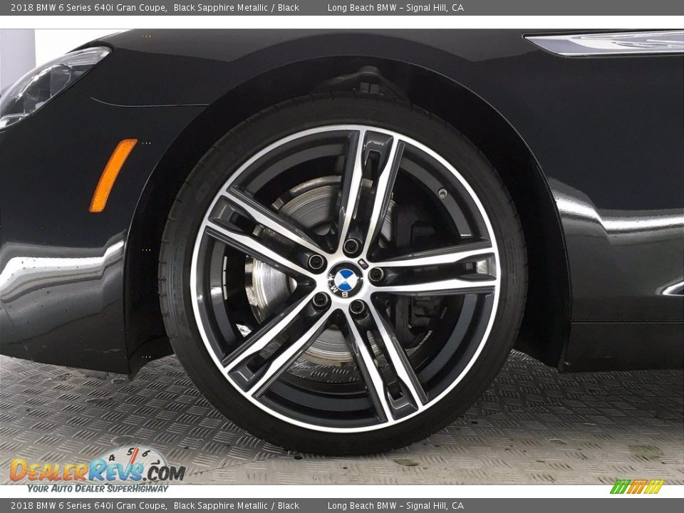 2018 BMW 6 Series 640i Gran Coupe Black Sapphire Metallic / Black Photo #8