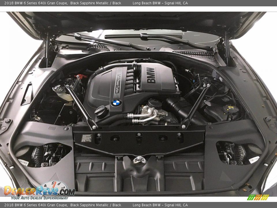2018 BMW 6 Series 640i Gran Coupe Black Sapphire Metallic / Black Photo #9