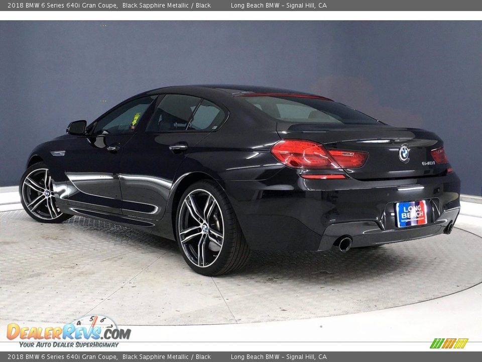 2018 BMW 6 Series 640i Gran Coupe Black Sapphire Metallic / Black Photo #10