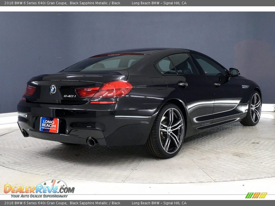 2018 BMW 6 Series 640i Gran Coupe Black Sapphire Metallic / Black Photo #13