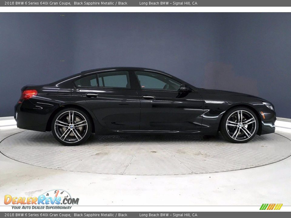 2018 BMW 6 Series 640i Gran Coupe Black Sapphire Metallic / Black Photo #14