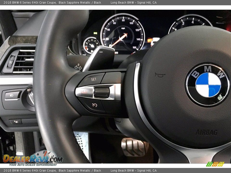 2018 BMW 6 Series 640i Gran Coupe Black Sapphire Metallic / Black Photo #18