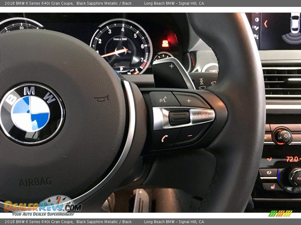 2018 BMW 6 Series 640i Gran Coupe Black Sapphire Metallic / Black Photo #19