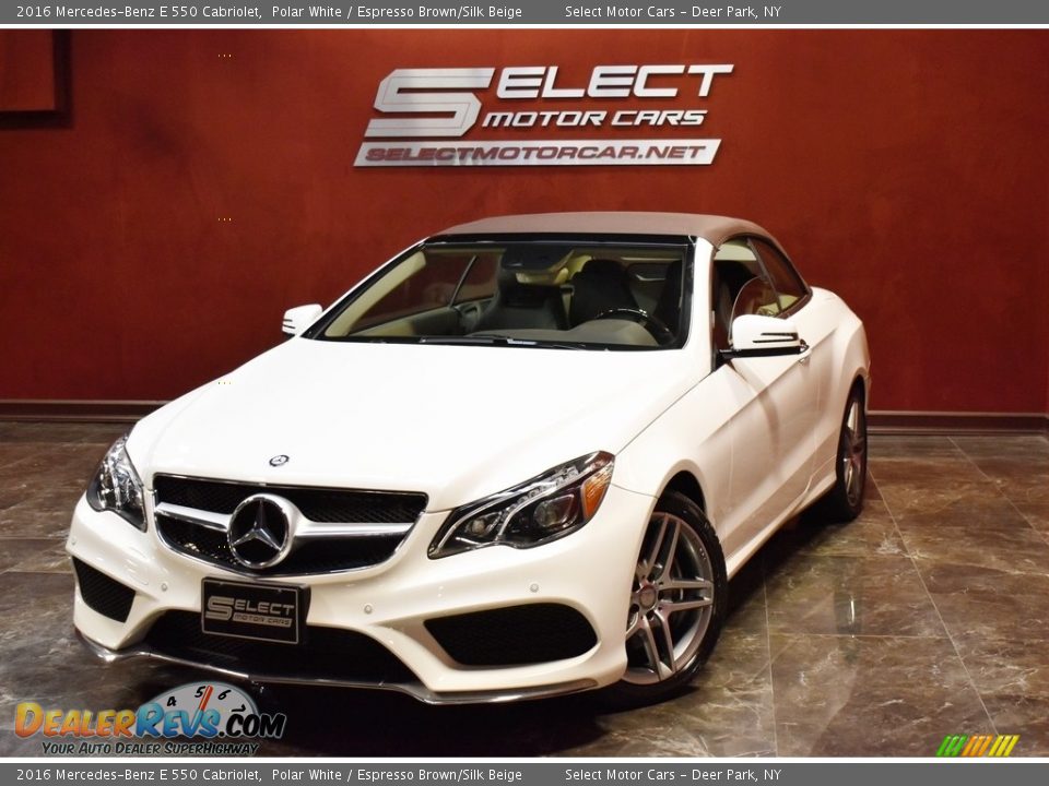 2016 Mercedes-Benz E 550 Cabriolet Polar White / Espresso Brown/Silk Beige Photo #1