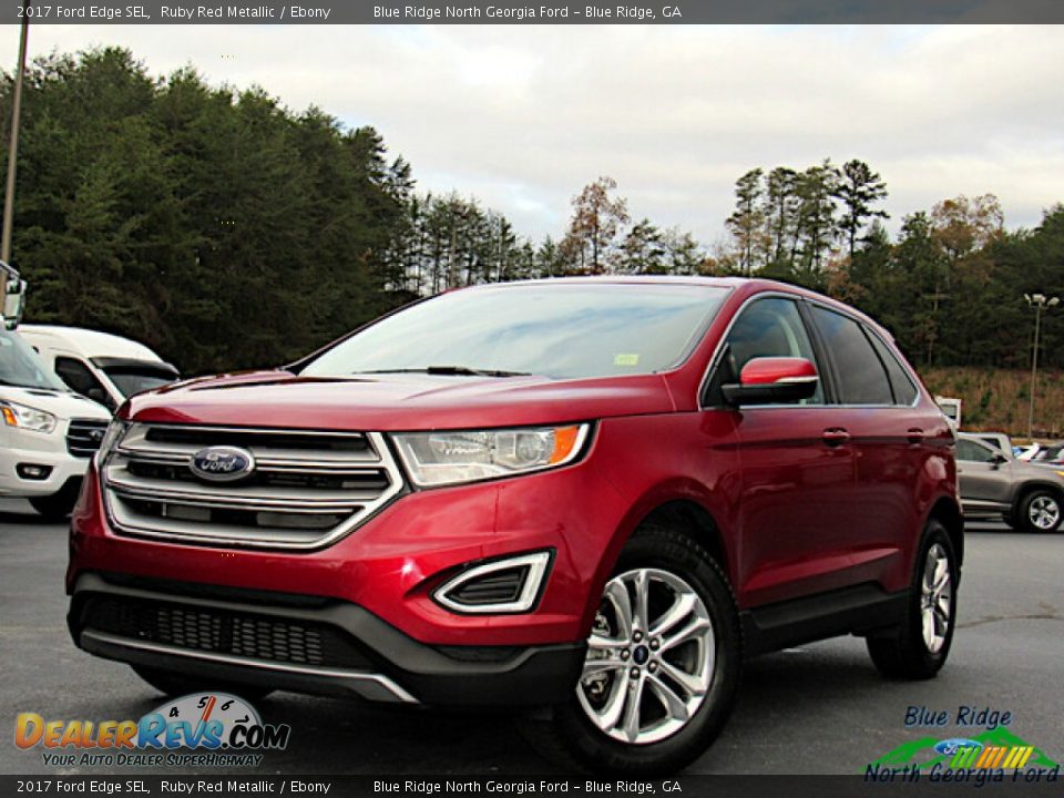 2017 Ford Edge SEL Ruby Red Metallic / Ebony Photo #1