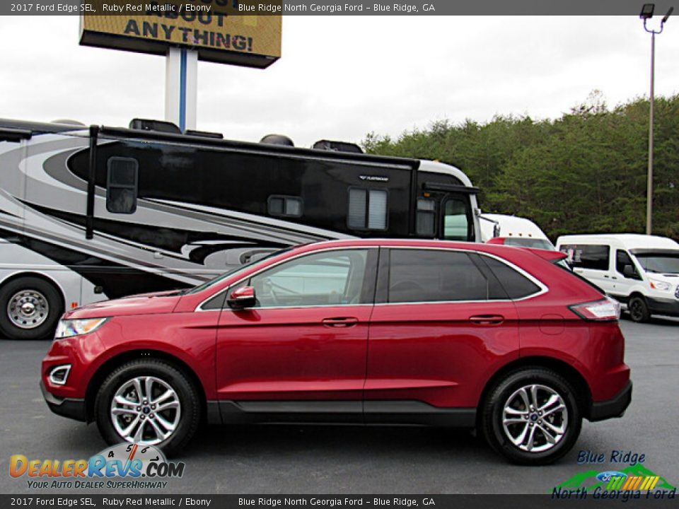 2017 Ford Edge SEL Ruby Red Metallic / Ebony Photo #2