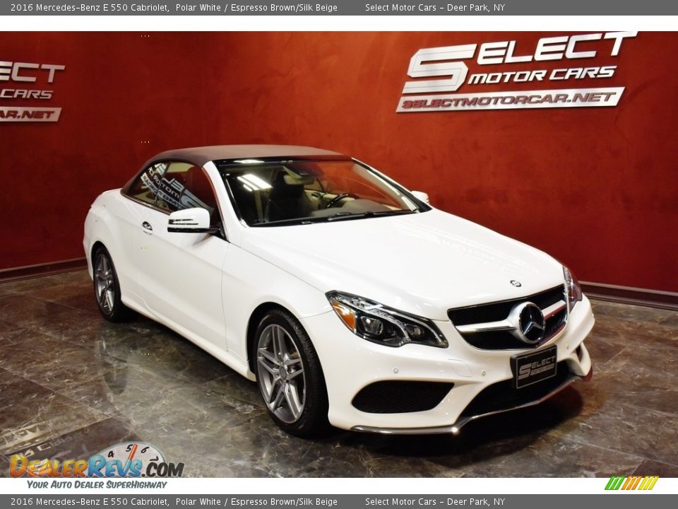 2016 Mercedes-Benz E 550 Cabriolet Polar White / Espresso Brown/Silk Beige Photo #3