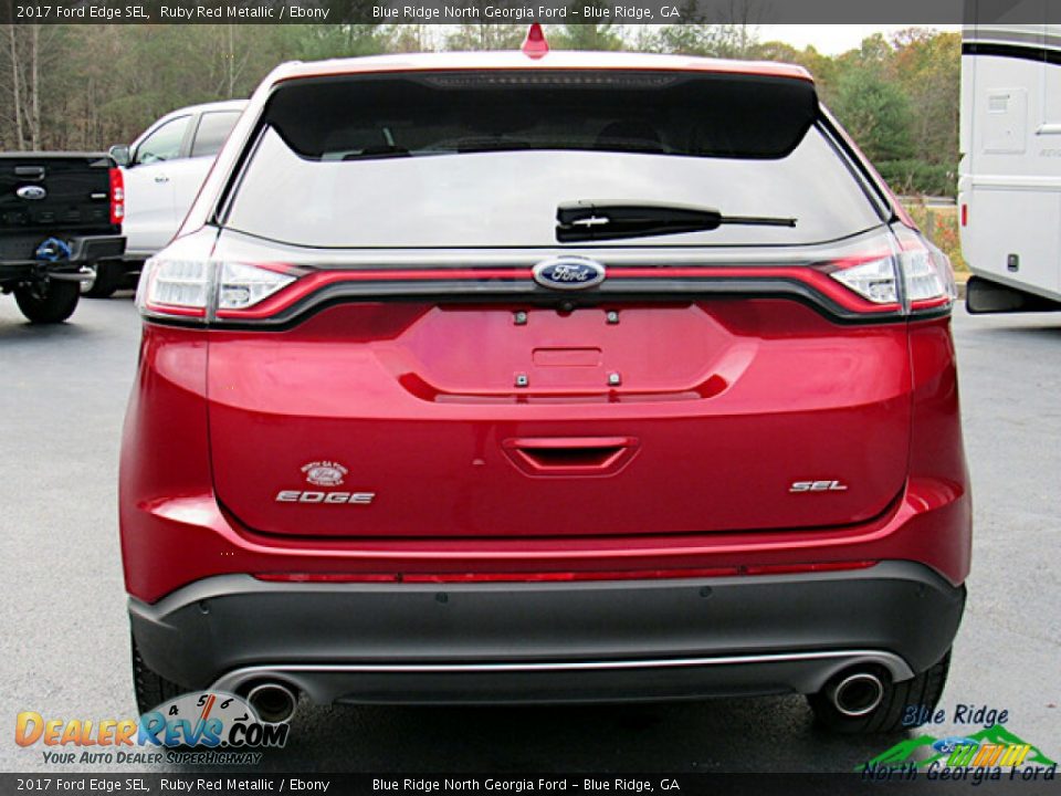 2017 Ford Edge SEL Ruby Red Metallic / Ebony Photo #4