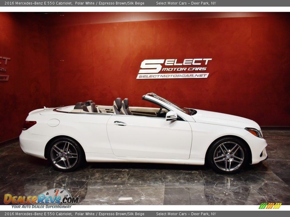 2016 Mercedes-Benz E 550 Cabriolet Polar White / Espresso Brown/Silk Beige Photo #7