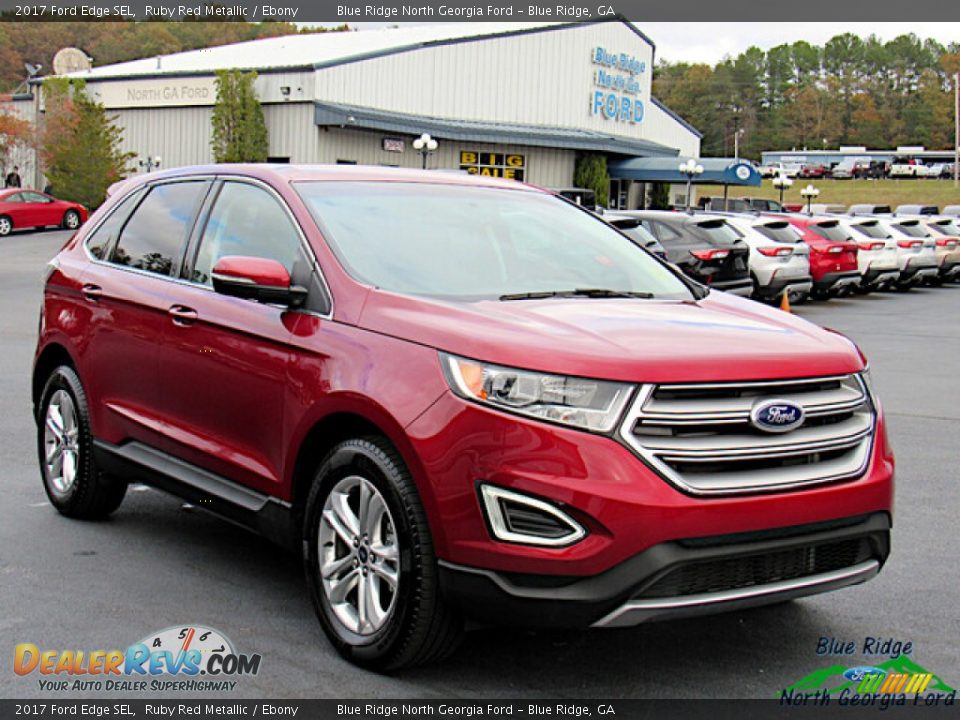 2017 Ford Edge SEL Ruby Red Metallic / Ebony Photo #7